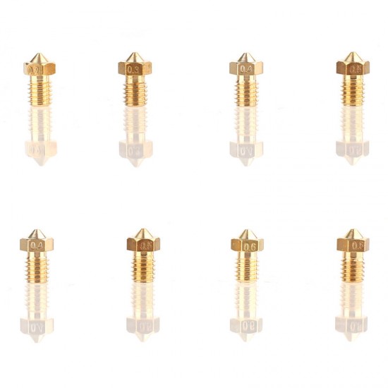 3D Printer Accessories E3D Nozzle M6 Thread 1.75/3.0 Filament Consumables Brass Lettering Nozzle