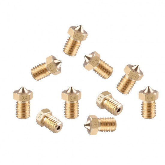 3D Printer Accessories E3D Nozzle M6 Thread 1.75/3.0 Filament Consumables Brass Lettering Nozzle