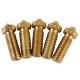 5Pcs for One Size Brass Heating Block Nozzle 1.75mm 0.4/0.6/0.8/1/1.2mm for 3D Printer