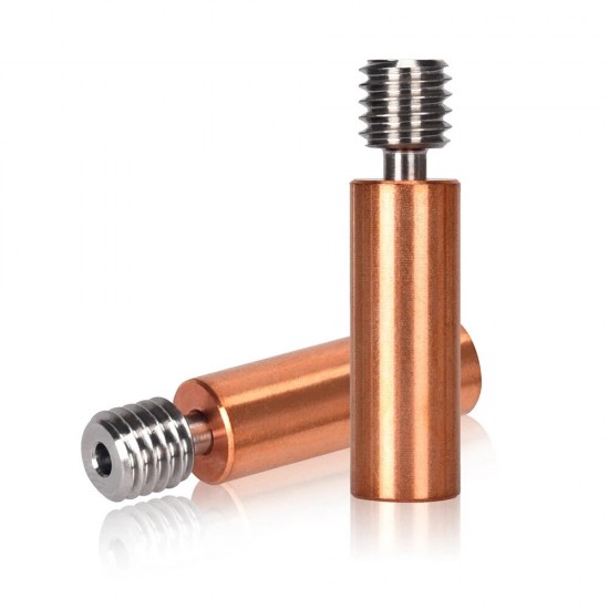 Bi-metal Heatbreak with Copper Titanium Alloy Throat for V6 Hotend Compatible with Ender3, Prusa i3 MK3 and Water-cooled 3D Printers