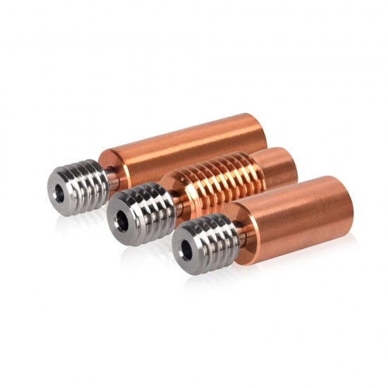 Bi-metal Heatbreak with Copper Titanium Alloy Throat for V6 Hotend Compatible with Ender3, Prusa i3 MK3 and Water-cooled 3D Printers