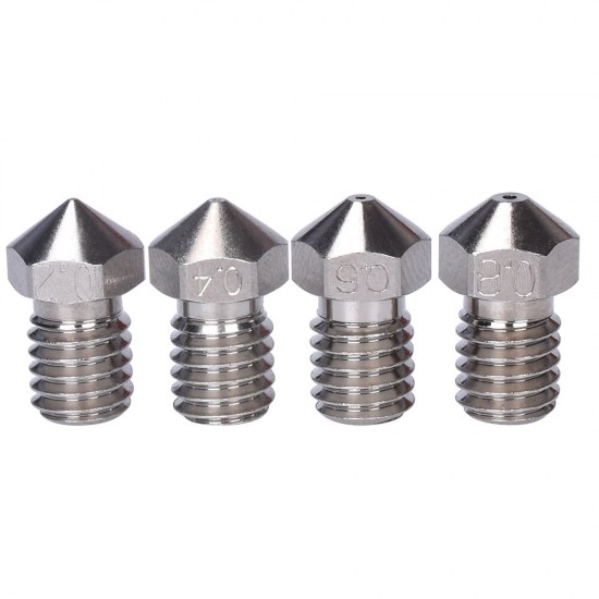 High Performance V6 Plated Copper Nozzle 1.75MM Filament M6 Thread for V6 Hotend Titan BMG Extruder