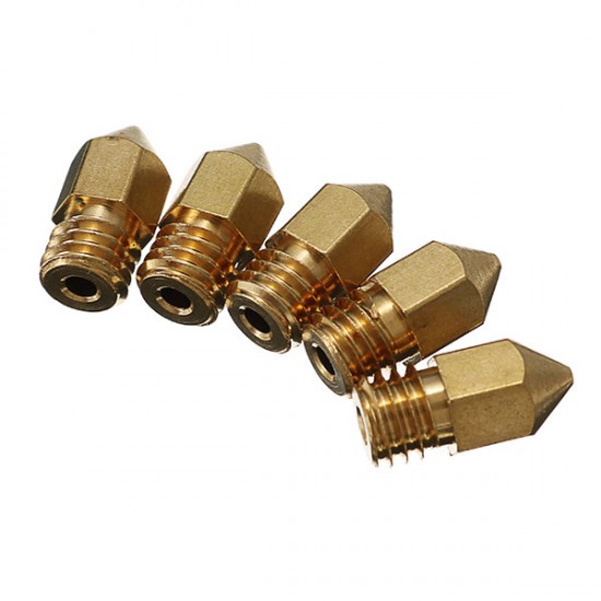 5PCS 0.4mm Copper M6 Thread Extruder Nozzle For 3D Printer