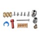 Dual Gear Pulley Dual Drive Extruder Kit + 3Pcs MK8 1.75/0.4MM Brass Nozzle Accessories Kit for 3D Printer