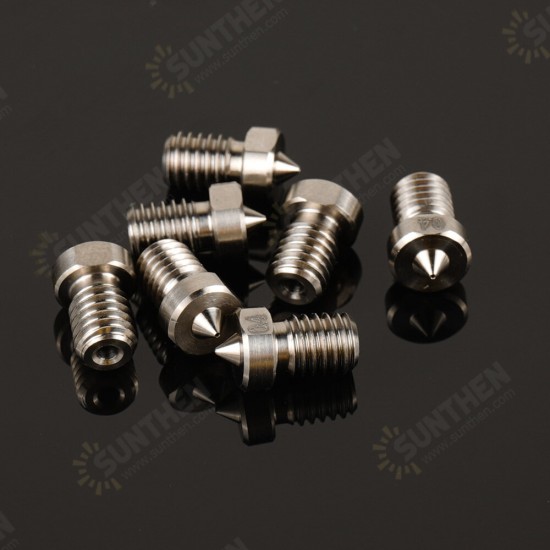 3D Printer Accessories TC4 High Quality E3D Titanium Alloy Nozzle 0.2/0.3/0.4/0.5mm High Temperature Print Head Nozzle