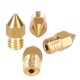 MK8 Nozzle 0.2mm 0.4mm 0.5mm 0.6mm 0.8mm 1.0mm 3D Printer Part Extruder M6 Thread Brass Nozzle 1.75mm 3mm Filament