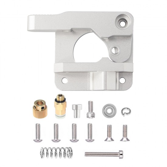 Sliver MK8 Extruder Kit for 3D Printer Aluminum Alloy Block Bowden Extrusion CR10 Extruder Block 3D Printer Parts For MK8 CR10 Ender 3