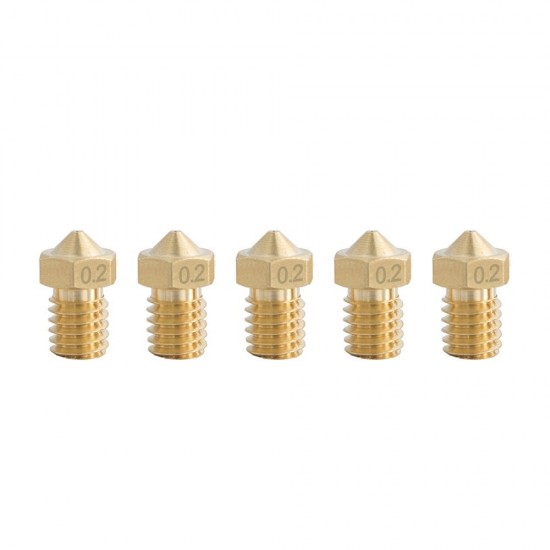 Brass Short Volcano Nozzle V5V6 M6 Thread 1.75mm for 3D Printer