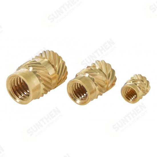 10Pcs Thread Brass Knurled Inserts Nut Heat Set Insert Nuts Embed Parts Female Pressed Fit into Holes for 3D Printer