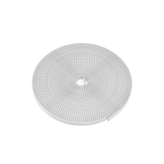 6mm/10mm Width PU White Timing Belt fiberglass Synchronous Belt with Steel Core 10M Long for 3D Printer