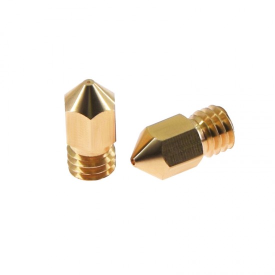 Brass Nozzle 1.75mm M6 Thread 0.2/0.3/0.4/0.5/0.6/0.8mm for 3D Printer