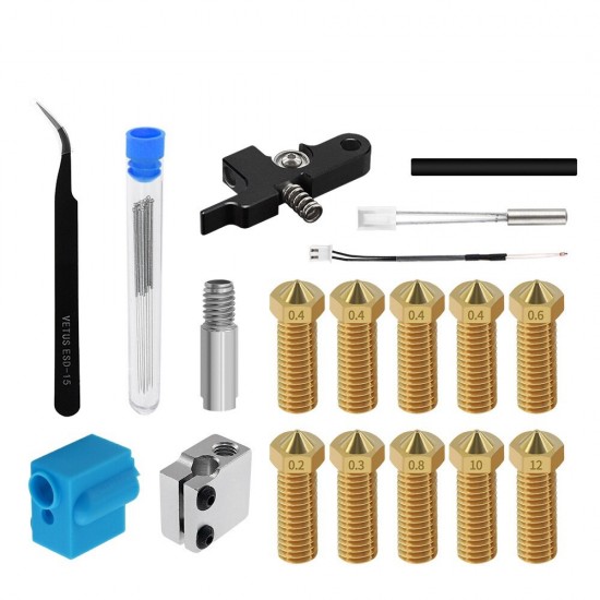 Volcano Nozzle Hotend Heating Block Parts Kit fits Artillery Sidewinder X1 Genius 3D Printer