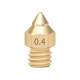 Brass Copper TTS New Pointed Nozzle 1.75mm 0.2/0.3/0.4/0.5 Extruder Print Head For Ender 3 V2 CR-6 SE 3D Printer