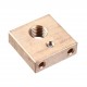 UM3 M6*0.75 Thread Brass Copper Heating Block 4mm for 3D Printer