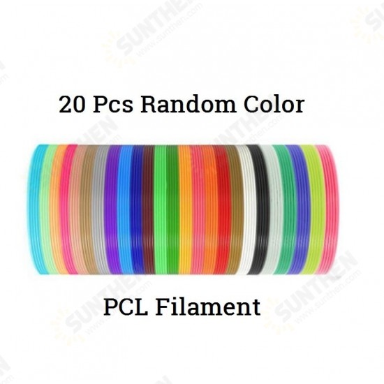 20Pcs 10m/roll Random Color PCL Filament kit for 3D Printing Pen