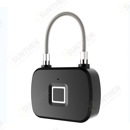 L13 Fingerprint Security Keyless Lock Plastic Three Color Light Wire Rope Lock 3M 10 Sets of Fingerprint lock Induction