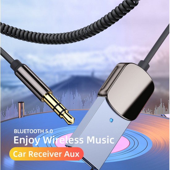 EB01 3.5mm to USB Car bluetooth Audio Receiver 3.5mm AUX Adapter Audio Receiver