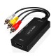 HW-1407 HDMI to AV CVSB L/R Video 720P/1080P Video Converter HDMI CVBS Adapter Converter Box for HDTV Projector Set