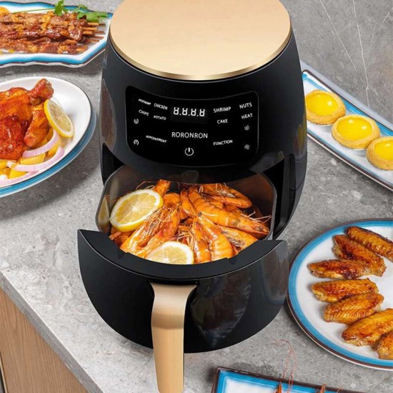 1400W 4.5L Air Fryer Oil Health Fryer Cooker Home Multifunction Smart Touch LCD Deep Airfryer Pizza Fryer for French Fries