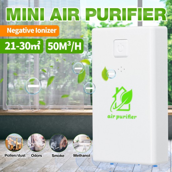 Portable Plug-in Air Purifier Negative Ion Air Purification Remove Formaldehyde Dust Eliminate Odor Low Noise Energy Saving