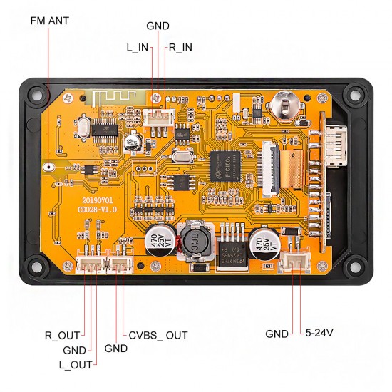 bluetooth 5.0 MP3 Audio Decoder Music Player USB TF FM Radio DH Digital Decoding Module DIY Sound Home Speaker Amplifier