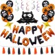 1 Set Happy Halloween Decorations Bat Balloon Party Hanging Letter Balloons Prop
