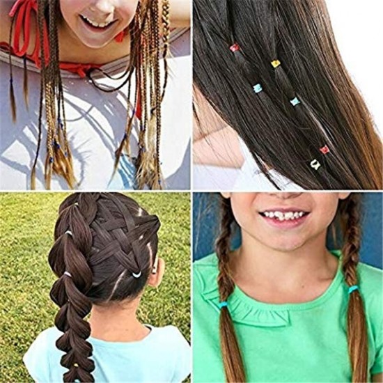 2000 Pcs Multicolor Disposable Elastic Rope Ponytail Rubber Band Hair Taping Children＆Adults Braided Hair