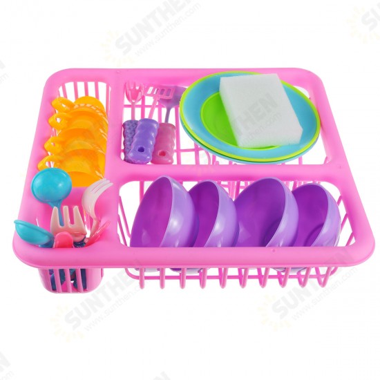 21 Pcs Kids Cooking Kitchenware Toys Children Drain Basket Toddler Gift Tableware Toys