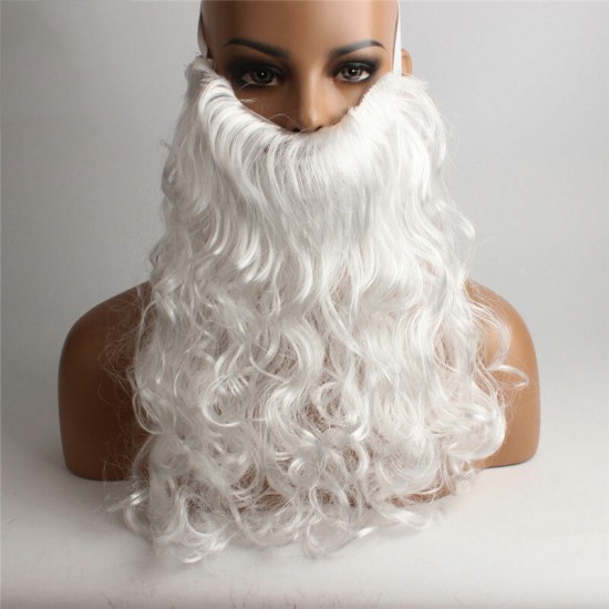 Christmas Party Supplies White Santa Wig Beard Set Christmas Decoration