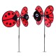 Windmill Red Ladybug and Yellow Bee Design Windmill Children Garden Decoration