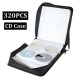 320 pcs Disc CD DVD VCD Holder Storage Media Carry Wallet Album Bag Case Black