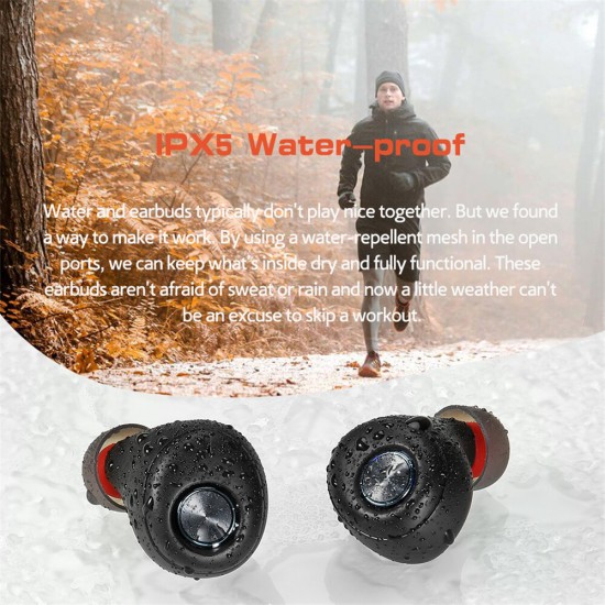 TWS Earphones Wireless bluetooth V5.0 QCC010 HIFI 1000mAh Power Bank In-Ear Earbuds IPX5 Waterproof Sports Headphones with Mic