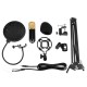 BM800 Condenser Microphone Kit Pro Studio Audio Recording Mic for Live Broadcast for Mobile Phone PC Computer with Stand Shock Mount