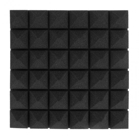 12x12x2in 6 pcs Sound-absorbing Cotton Foam Soundproof Cotton Shed Wall Muffler Sponge