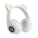 B39 Wireless bluetooth 5.0 Headset Cute Cat Ear With LED Light Child Kids Headset Game Headphone with Mic