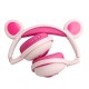 BK5 Cute LED Cat Bear Ear bluetooth 5.0 Headphones Foldable Over-Ear HIFI Stereo Wireless Headset With Mic LED Light