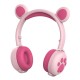 BK5 Cute LED Cat Bear Ear bluetooth 5.0 Headphones Foldable Over-Ear HIFI Stereo Wireless Headset With Mic LED Light