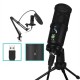 BM-66 Professional Condenser Microphone Recording USB Microphone with Tripod for Computer Studio Recording Braodcasting