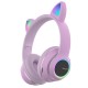 L450 Cute Cat Ear bluetooth Headset Foldable HiFi Music Headphone Supports TF Card FM with Mic