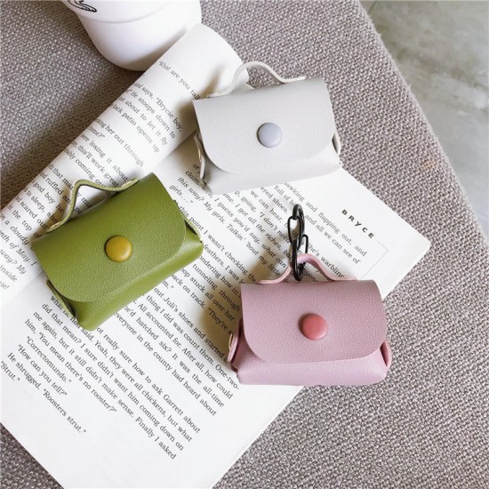 Luxury Fashionable Leather Shockproof Dust-Proof Earphone Storage Case with Keychain for Apple Airpods 3 Airpods Pro