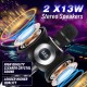 M8 Wireless Microphone 2*13W HIFI Stereo bluetooth Speaker 2600mAh Luminous Handheld KTV Mic Recorder for K Songs Party Singing