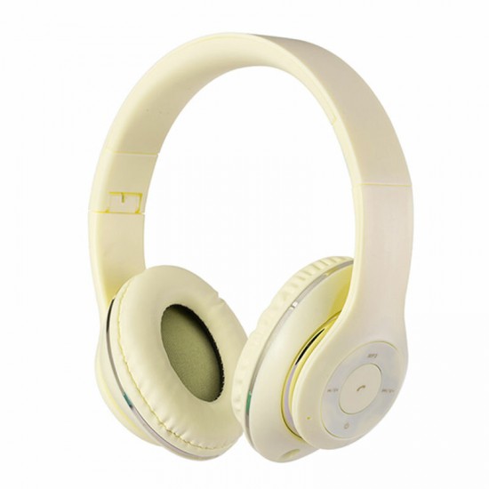 Macaron Foldable bluetooth 5.0 Headphone Wireless Sport Super Bass Stereo Music Earphone Computer Gaming Headset With TF Card Socket