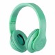 Macaron Foldable bluetooth 5.0 Headphone Wireless Sport Super Bass Stereo Music Earphone Computer Gaming Headset With TF Card Socket