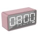 Q31 bluetooth Speaker Alarm Clock Mirror LED Digital FM Radio TF AUX Desktop Wireless Speaker with Mic