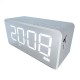 Q31 bluetooth Speaker Alarm Clock Mirror LED Digital FM Radio TF AUX Desktop Wireless Speaker with Mic