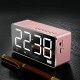 Q31 bluetooth Speaker Alarm Clock Mirror LED Digital FM Radio TF AUX Desktop Wireless Speaker with Mic