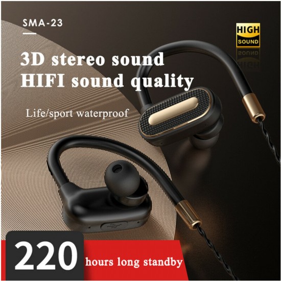 SMA-23 Wireless bluetooth Earphone Stereo Sports Waterproof Earbuds In-ear Neckband 6D Surround Sound Noise Reduction With Mic