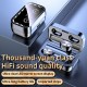 T16 TWS bluetooth 5.2 Headset LED Mirror Digital Display Earphones Noise Reduction Headphone with Flashlight