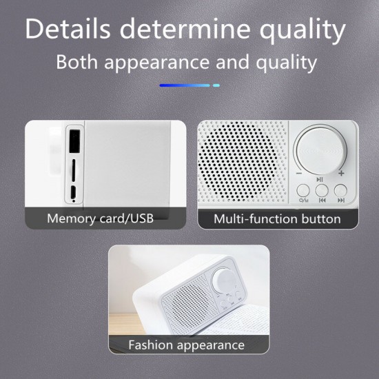 T19 bluetooth 5.0 Portable Mini FM Radio Receiver Speaker MP3 Player Support TF Card USB Waterproof Large Capacity Battery