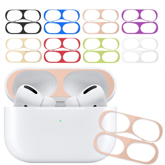 Ultra Thin Dust-proof Earphone Storage Case Metal Protective Film Sticker Dust Guard for Apple Airpods 3rd Generation